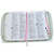 Biblia con Cierre Portátil Letra Grande 12 puntos RV1960, imit piel blanco floral lila con índice y canto floral