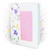 Biblia con Cierre Portátil Letra Grande 12 puntos RV1960, imit piel blanco floral lila con índice y canto floral
