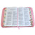 Biblia con Cierre Letra Gigante Manual 14 puntos RV1960, imit piel duotono rosa y aves vintage con índice y canto decorado