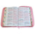 Biblia con Cierre Letra Gigante Manual 14 puntos RV1960, imit piel duotono rosa y aves vintage con índice y canto decorado