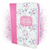 Biblia con Cierre Portátil Letra Grande 12 puntos RV1960,imit piel duotono blanco y rosa floral con índice y canto floral