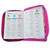 Biblia con Cierre Portátil Letra Grande 12 puntos RV1960, imit piel fucsia flores acuarela con índice y canto floral
