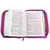 Biblia con Cierre Portátil Letra Grande 12 puntos RV1960, imit piel fucsia flores acuarela con índice y canto floral