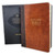 KJV Study Bible with Large Print and Thumb Index, Two-tone toffee and brown faux leather