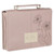 Bible Cover, Always Be Joyful, mauve floral faux leather
