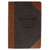 Faux Leather Zippered Journal: Stand Firm in the Faith - 1 Corinthians 16:13, honey brown and espresso
