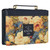 Bible Cover, Be still, Psalm 46:10, roses blue faux leather