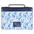 Bible Cover, Trust in the Lord, Proverbs 3:5, blue botany faux leather