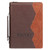 Bible Cover, Faith, chestnut brown faux leather