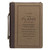 Bible Cover, The Plans, cocoa brown and taupe faux leather