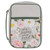 Bible Cover, He Restores My Soul, gray faux leather