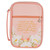 Bible Cover, Trust in the Lord, peach floral faux leather