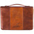 Bible Cover Medium, John 3 16, For God so loved the world, two-tone brown