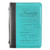 Bible Cover, Medium Size, Serenity Prayer, luxleather duotone turquoise and black