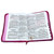 Biblia Letra Gigante Jean con cierre RV1960, tela jean con índice, rosa