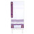 Prayer Shawl Arise Shine Kumi Ori, Manto para Oración Levántate y Resplandece Isaías 60:1, en Hebreo e inglés, tela blanca con morado