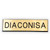 Distintivo para Diaconisa - letras negras con fondo dorado