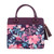 Bible Cover Medium Size Blessed Purple Floral Faux Leather Purse-style Bible Cover
