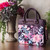 Bible Cover Medium Size Blessed Purple Floral Faux Leather Purse-style Bible Cover