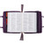 Bible Cover Medium Size Blessed Purple Floral Faux Leather Purse-style Bible Cover