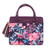 Bible Cover Large Size Blessed Purple Floral Faux Leather Purse-style Bible Cover
