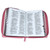 Biblia Quinceañera Compacta con Cierre RV1960, imit. piel rosa y blanco floral con índice - Engañosa es la gracia