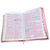 Biblia Compacta con Cierre RV1960: imit. piel rosa floral y marrón con índice