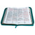 Biblia con Cierre Letra Grande 12 puntos para Mujer RV1960 imit piel turquesa y blanco con índice