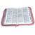 Biblia para Mujer con Cierre Letra Grande 12 puntos RV1960 imit piel rosa floral y café con índice
