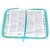 Biblia con Cierre Letra Grande 12 puntos RV1960, imit. piel floral/mariposas turquesa con índice y canto floral