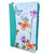 Biblia con Cierre Letra Grande 12 puntos RV1960, imit. piel floral/mariposas turquesa con índice y canto floral