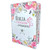 Biblia para la Predicación de Avivamiento para Mujer Reina-Valera 1960 imit. piel blanco floral y canto pintado con índice