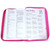Biblia con Cierre Letra Grande 12 puntos RV1960, imit. piel floral fucsia con índice