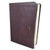 NLT Everyday Devotional Bible for Men, Cross walnut brown faux leather