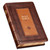 KJV Giant Print Standard Size Bible with Thumb Index: Saddle tan and butterscotch faux leather