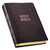 KJV Super Giant Print Standard Size Bible with Thumb Index: Dark brown faux leather