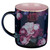 Ceramic Mug: Be still and know - Psalm 46:10, midnight blue floral