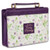 Bible Cover, Medium Size, New mercies every morning, Lamentations 3:22-23, purple floral faux leather