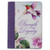 Faux Leather Journal with Zipper Closure: Strength and dignity - Proverbs 31:25, hummingbird purple