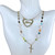 Collar con Doble Cadena Cruz y Estrellas, bañado en oro