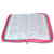 Biblia con Cierre Letra Grande 12 puntos para Mujer RV1960, imit. piel rosa floral con índice y canto floral