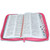 Biblia con Cierre Letra Grande 12 puntos para Mujer RV1960, imit. piel rosa floral con índice y canto floral