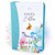 Biblia con Cierre Letra Grande 12 puntos RV1960, imit. piel floral turquesa con índice y canto floral