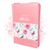 Biblia con Cierre Letra Grande 12 puntos para Mujer RV1960, imit. piel salmon floral con índice y canto mariposa