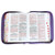 Biblia con Cierre Letra Grande 12 puntos para Mujer RV1960 imit piel lila con índice y canto floral