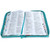 Biblia con Cierre Letra Grande 12 puntos para Mujer RV1960 imit piel turquesa con índice y canto floral