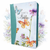 Biblia con Cierre Letra Gigante Manual 14 puntos RV1960, imit piel duotono turquesa floral y mariposas con índice