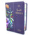 Biblia Portátil Letra Grande 12 puntos RV1960, imit piel flores lila con canto floral