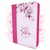 Biblia con Cierre Letra Gigante Manual 14 puntos RV1960, imit piel duotono rosado floral y fucsia con índice y canto floral - Mujer Virtuosa