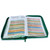 Biblia con Cierre Letra Súper Gigante 19 puntos Mediana RV1960, imit piel floral mariposa verde con índice y canto floral